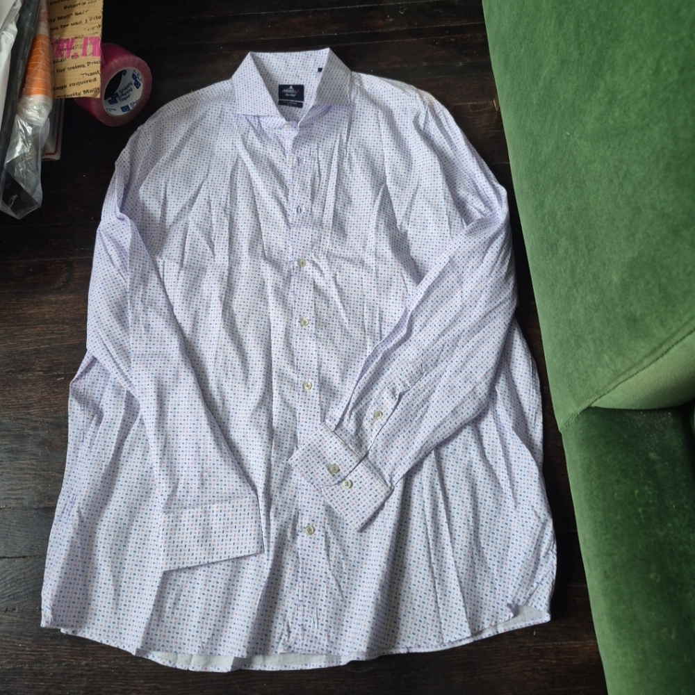 New JOHNNIE-O TOP SHELF  Shirt Men's  XX-LARGE Size Colorful White Blue Purple